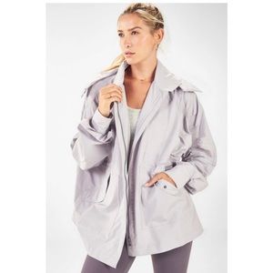 Fabletics | Giana Light Gray Womens Jacket Size Small Water Resistant